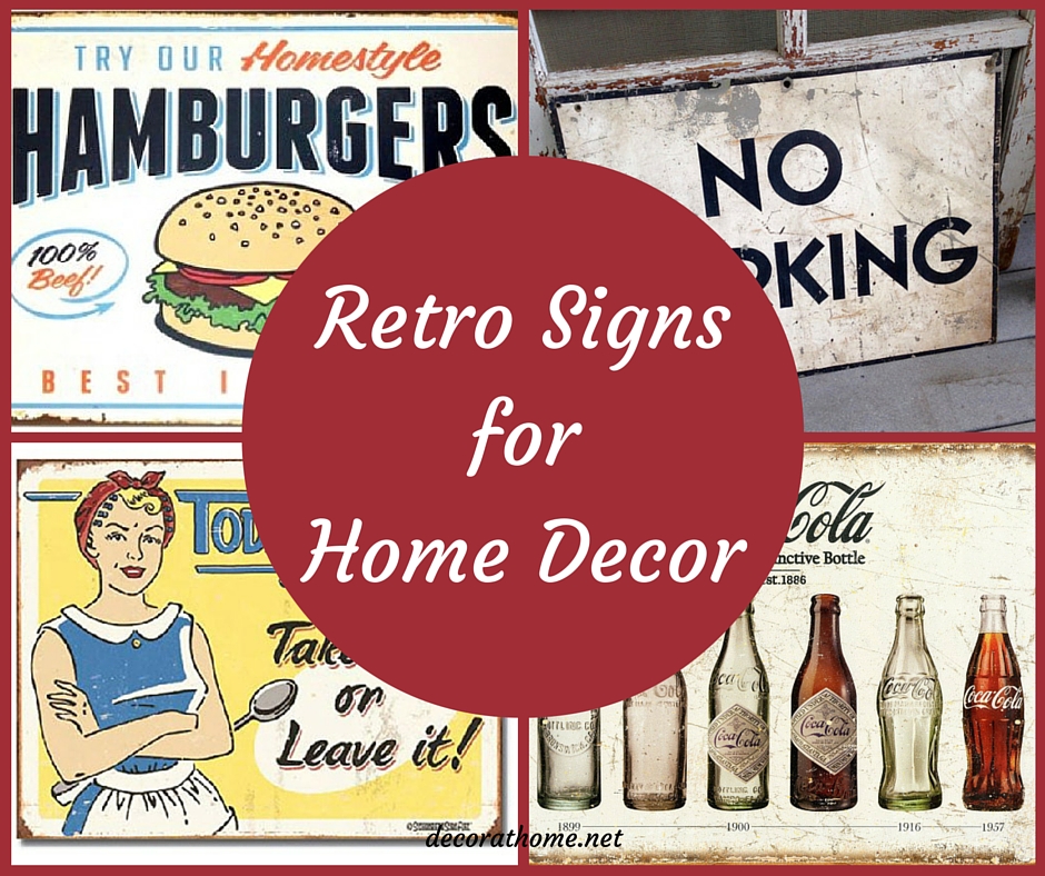 Retro Signs for Home Decor
